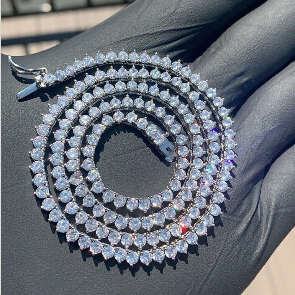 Moissanite Three Prong Round Tennis Necklace: Timeless Luxury for Every Occasion