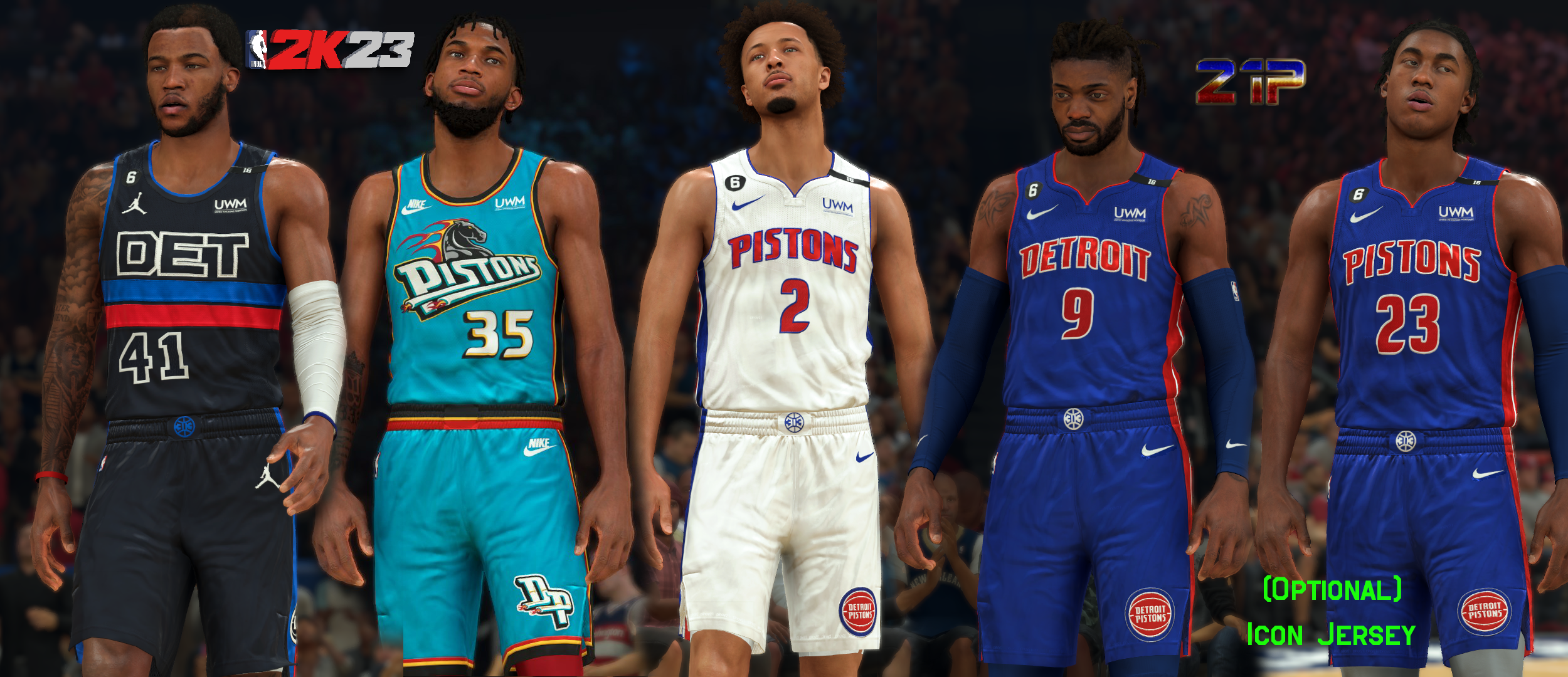 NBA 2K18 Pistons Jersey Download - NLSC Exclusive