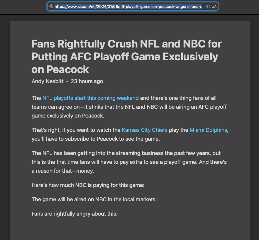 NFL Playoff Game on Peacock: A Controversial Move to Boycott
