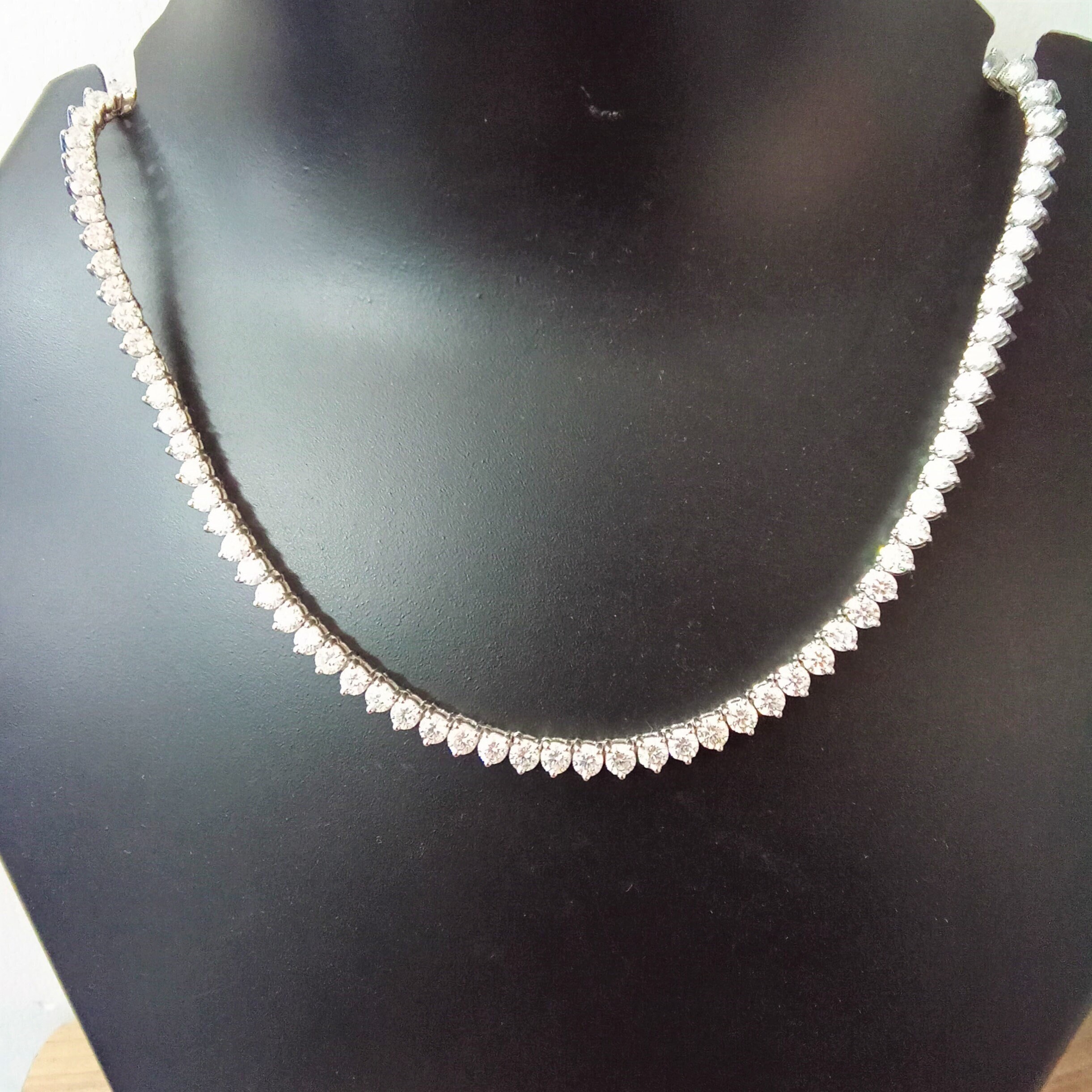 Moissanite Three Prong Round Tennis Necklace: Timeless Luxury for Every Occasion