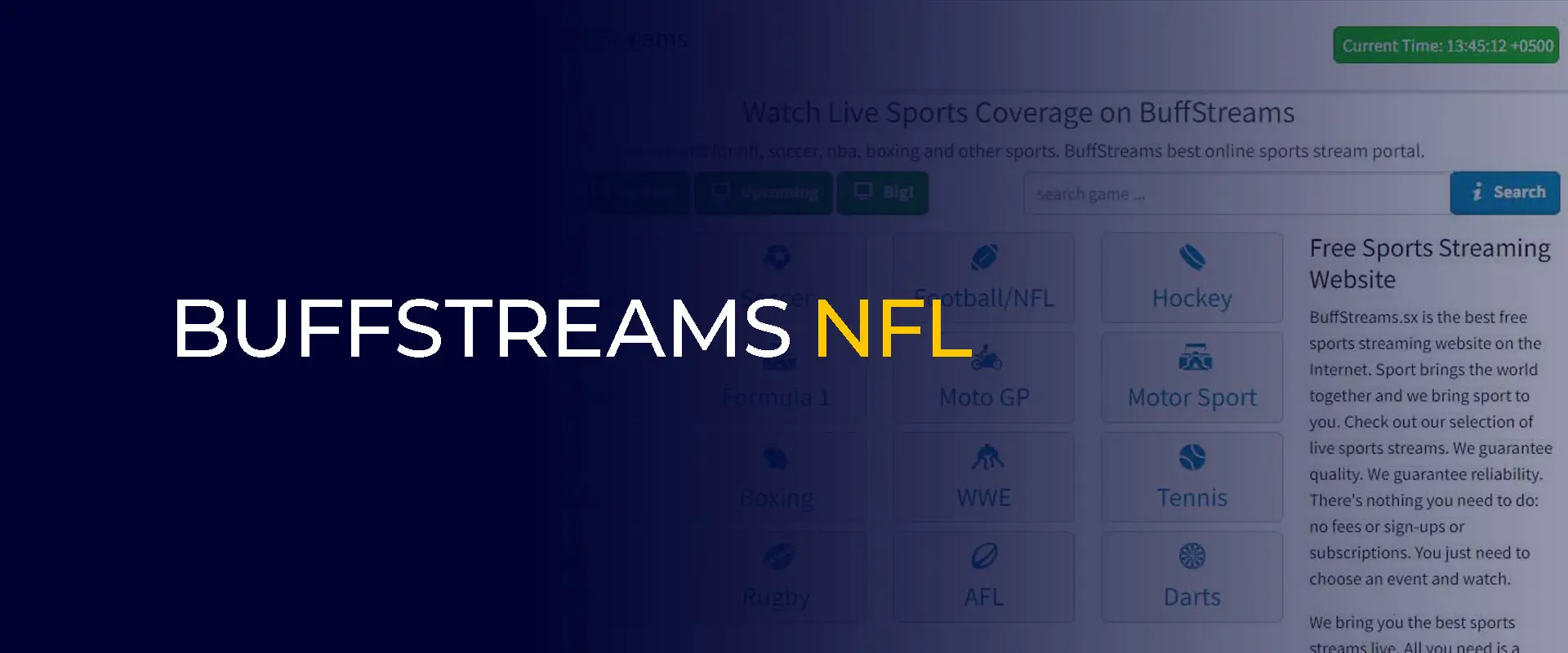 Buffstreams NFL: Stream Every Game Live Without Registration