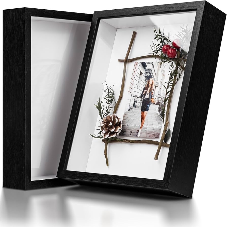 Buy See Through Shadow Box Black Frame – Perfect for Photos, Memorabilia, and Gifts