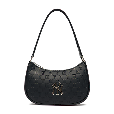 MLB Embo Monogram Hobo Bag - New York Yankees Black Style