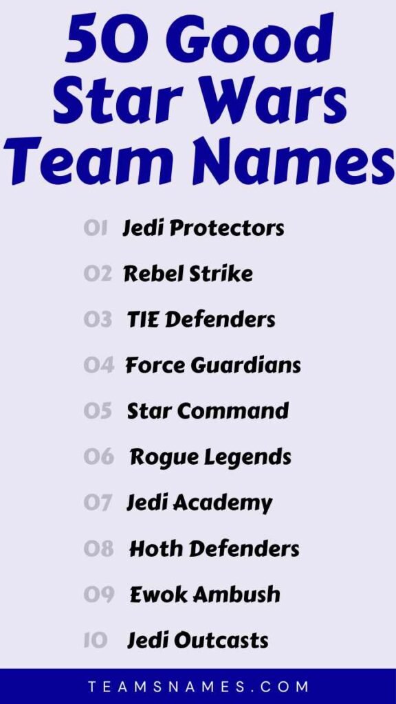Creative Star Wars Fantasy Football Team Names for a Unique Season