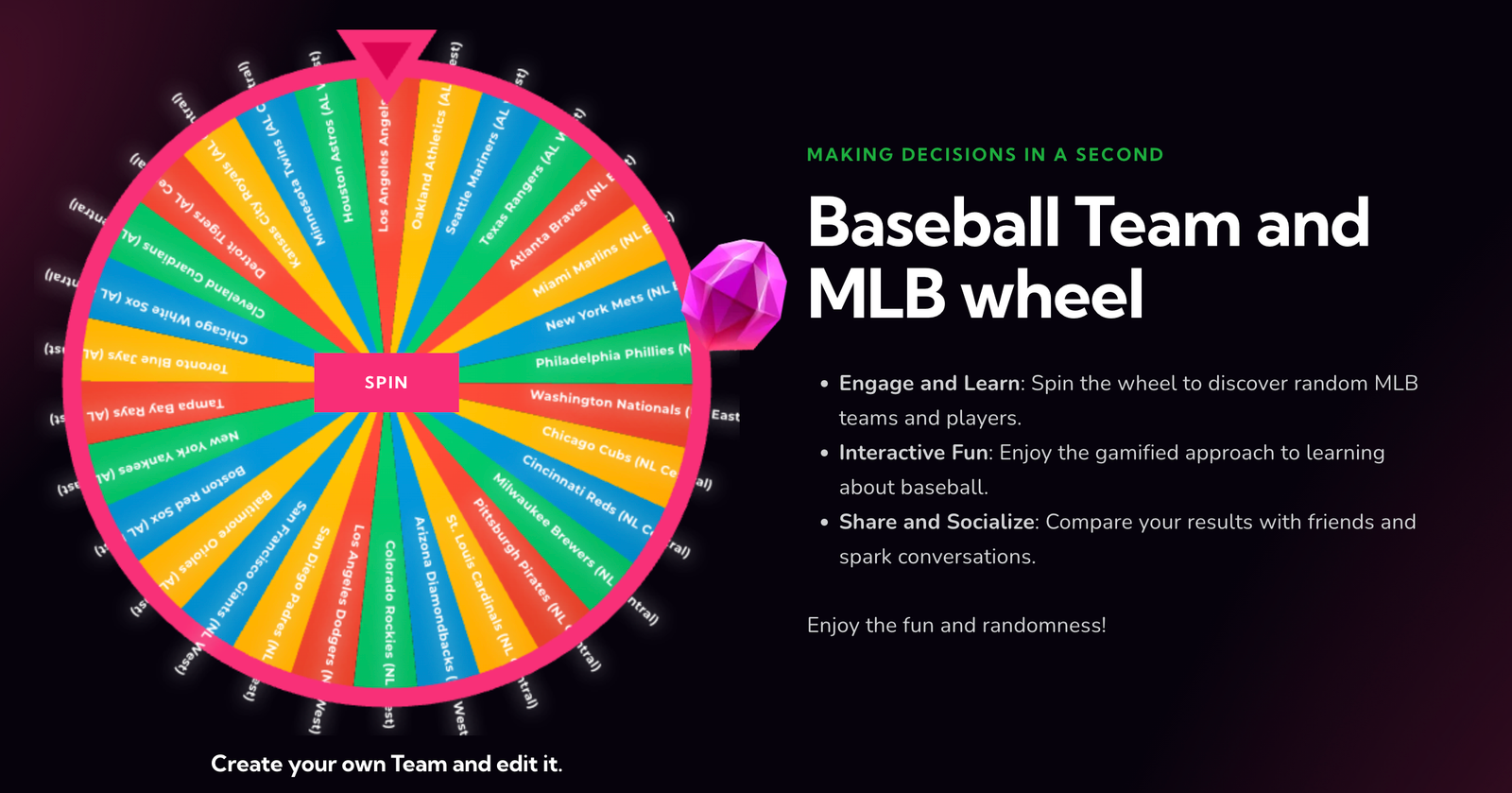 Spin the MLB Team Wheel: Get a Random Team for Fun and Games