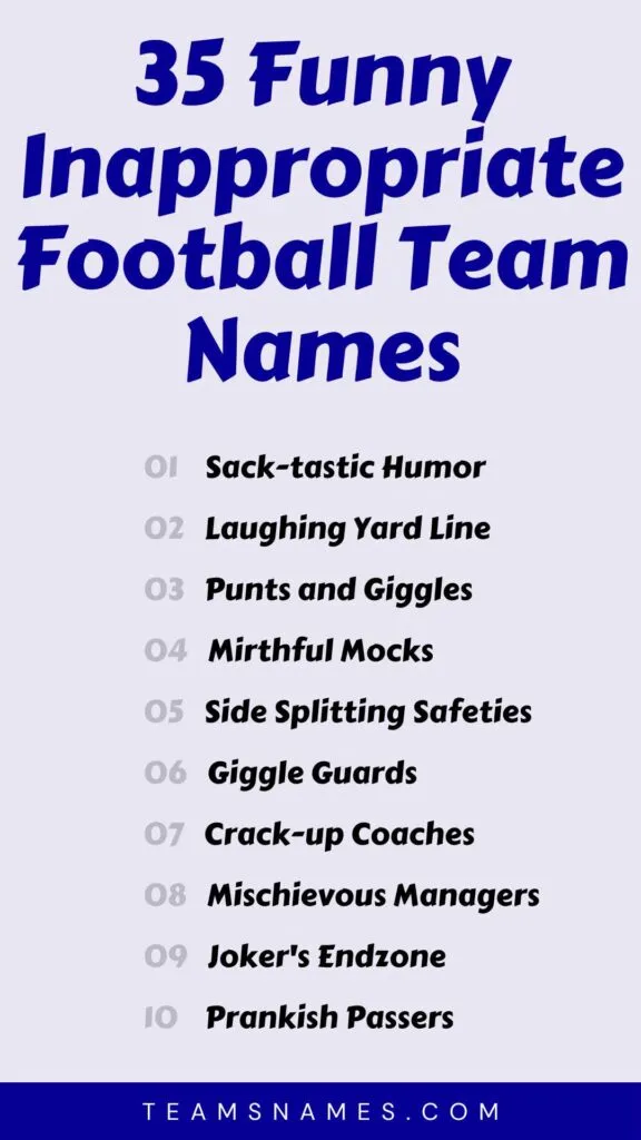 25 Raunchy Fantasy Football Team Names That Will Have Everyone Laughing