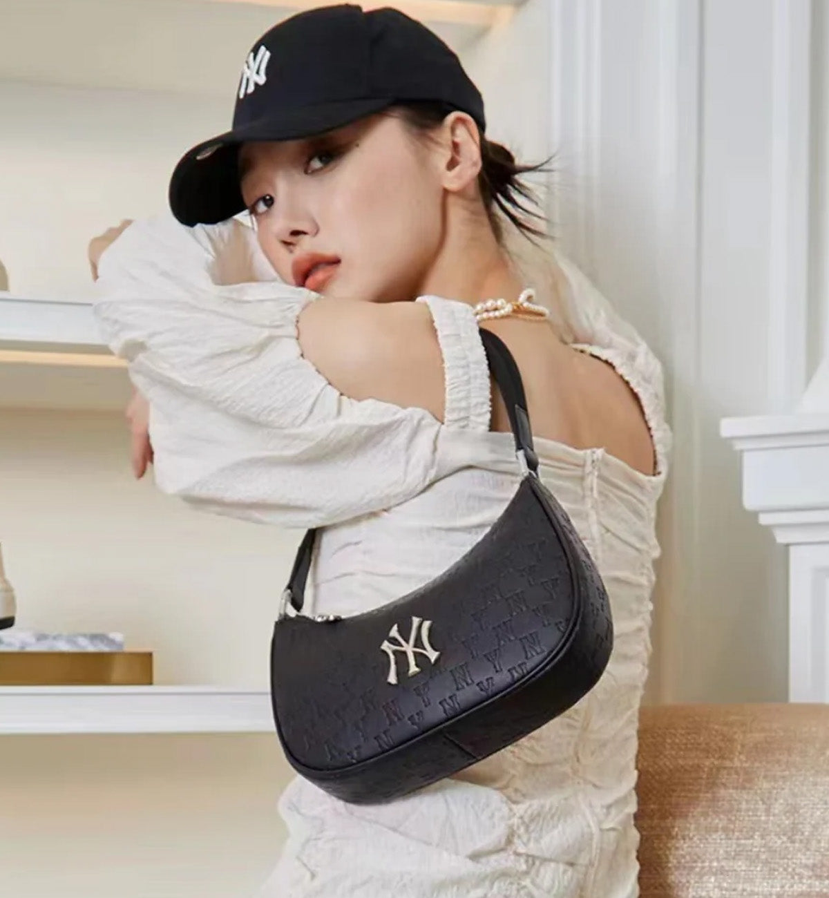 MLB Embo Monogram Hobo Bag: Elevate Your Fan Style with New York Yankees