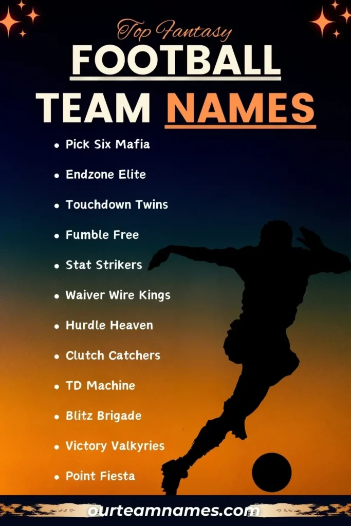 Creative and Clever Fantasy Football Team Names You'll Love