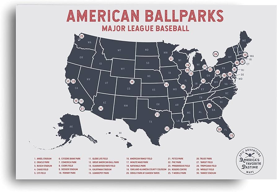 Complete MLB Baseball Stadium Map: Find Every MLB Park Location