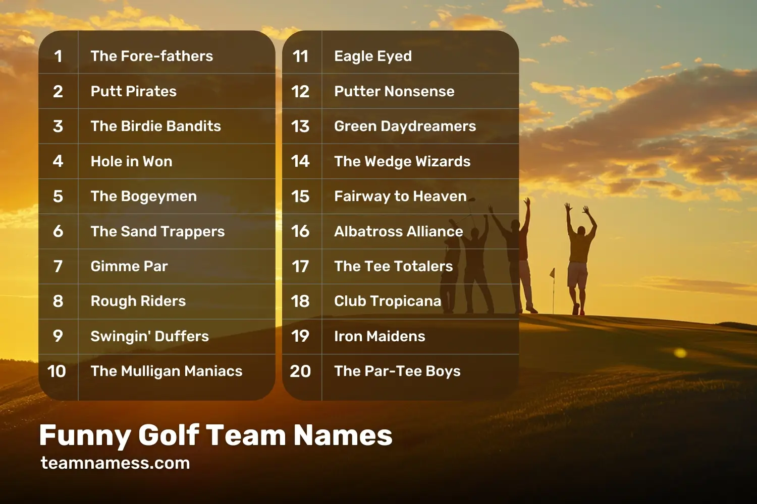 20 Hilarious Funny Names for Golfers to Add to Your Game