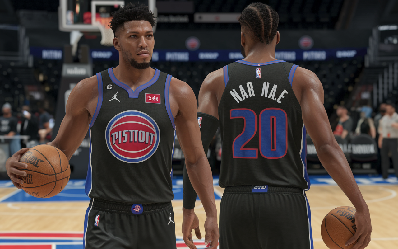 Unveiling the NBA 2K22 Pistons Concept Jersey Black NLSC Edition