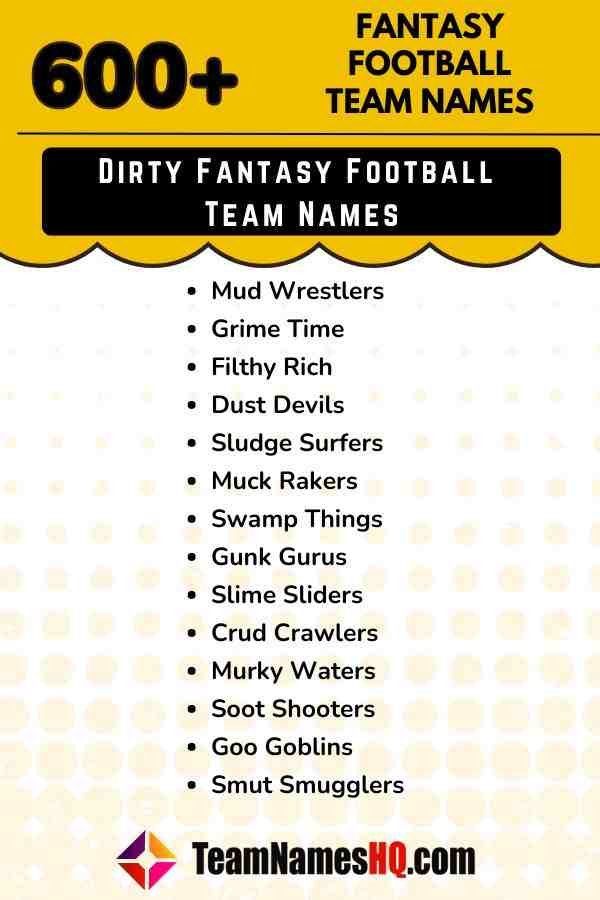 Best Perverted Fantasy Football Names to Spice Up Your League