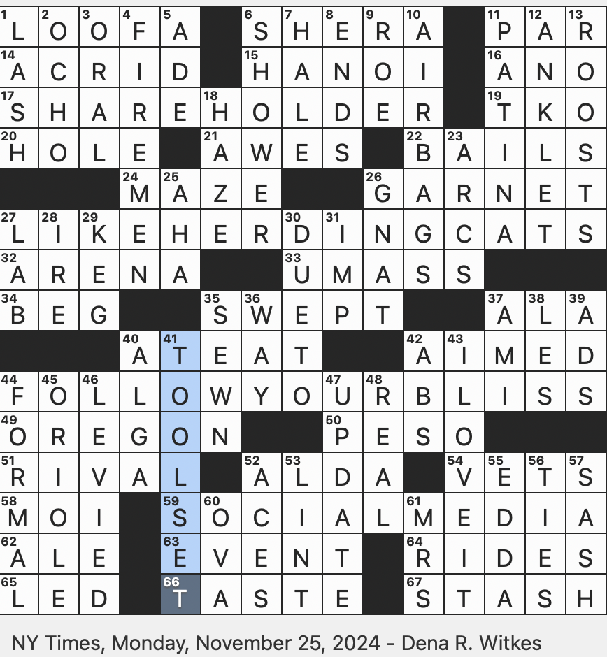 Need Help with Box filled with bags NYT Crossword Clue?