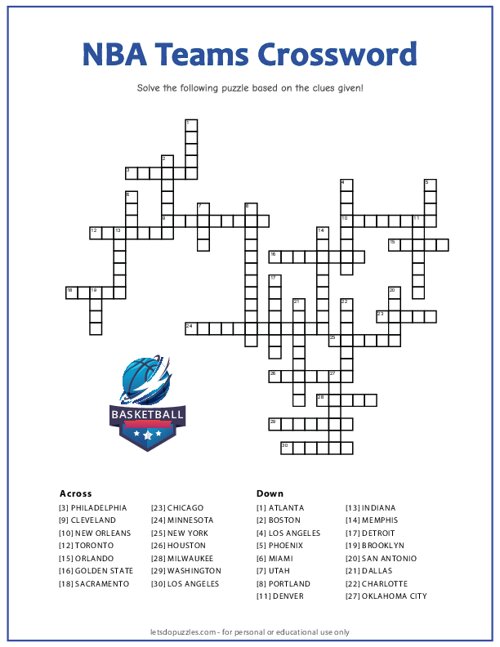 Washington NBA Team NYT Crossword: Hints for Basketball Fans to Solve the Puzzle.