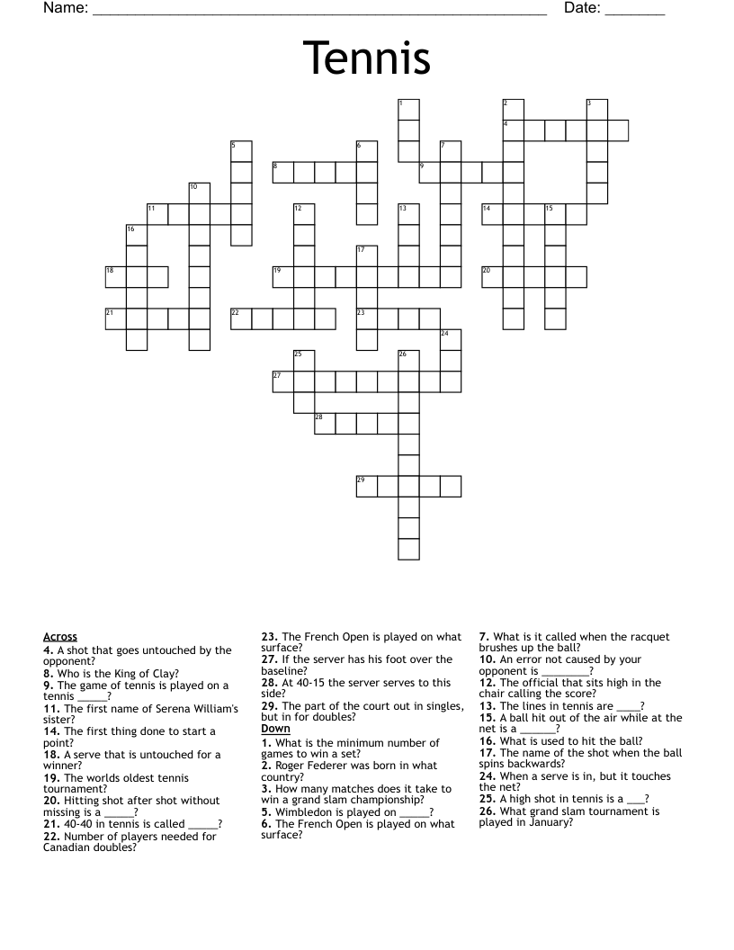 Crack the 40 40 Tennis Crossword: Clue & Answer!
