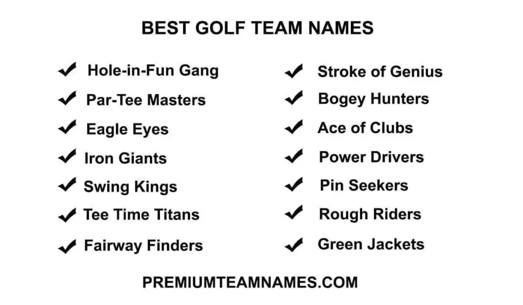 Best Fantasy Golf Team Names 2024: Top Picks for Your League