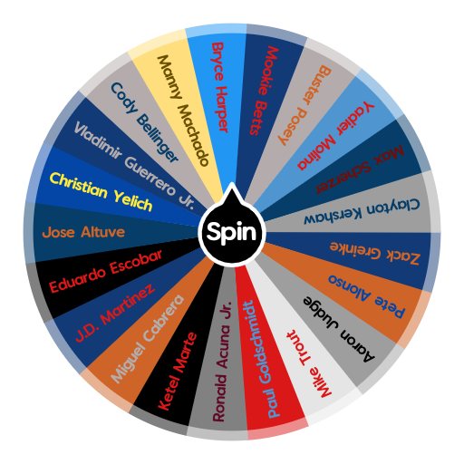 Where can I find a free random mlb player wheel? Try this easy online spinner now.