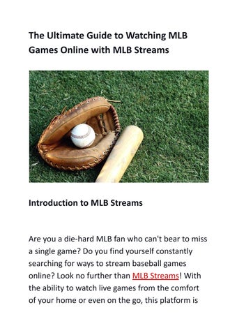 Where can I find buffstreams mlb streams? Easily watch live baseball games with these tips.